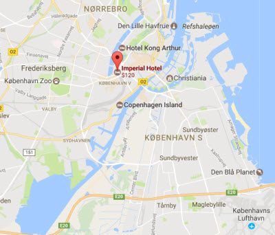 Map image of Imperial Hotel Copenhagen location