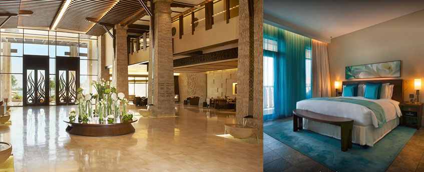Photo of Sofitel resort lobby and photo of room