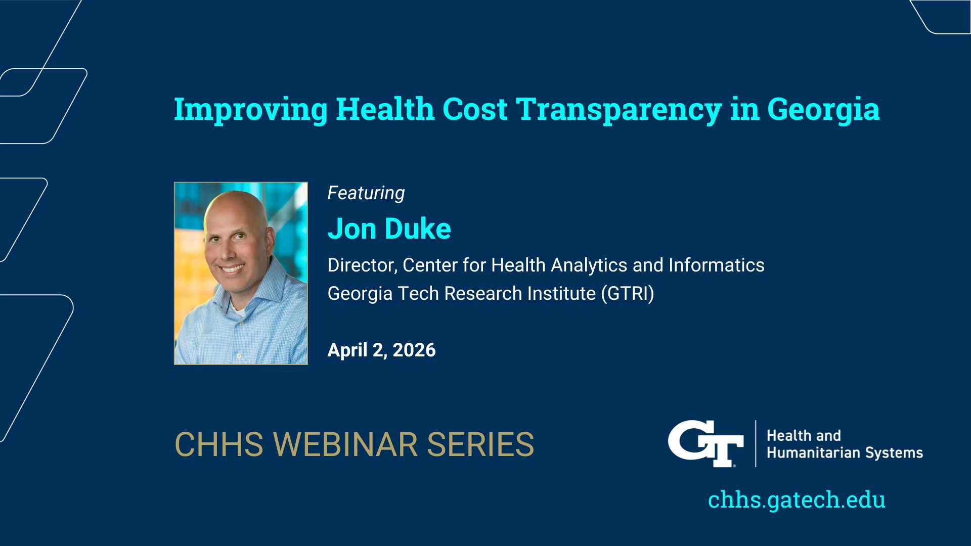 CHHS Webinar Series: "Improving Health Cost Transparency in Georgia"