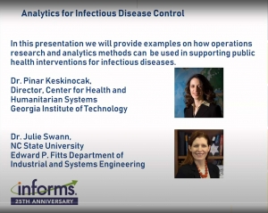 INFORMS Analytics for Infectious Disease Control
