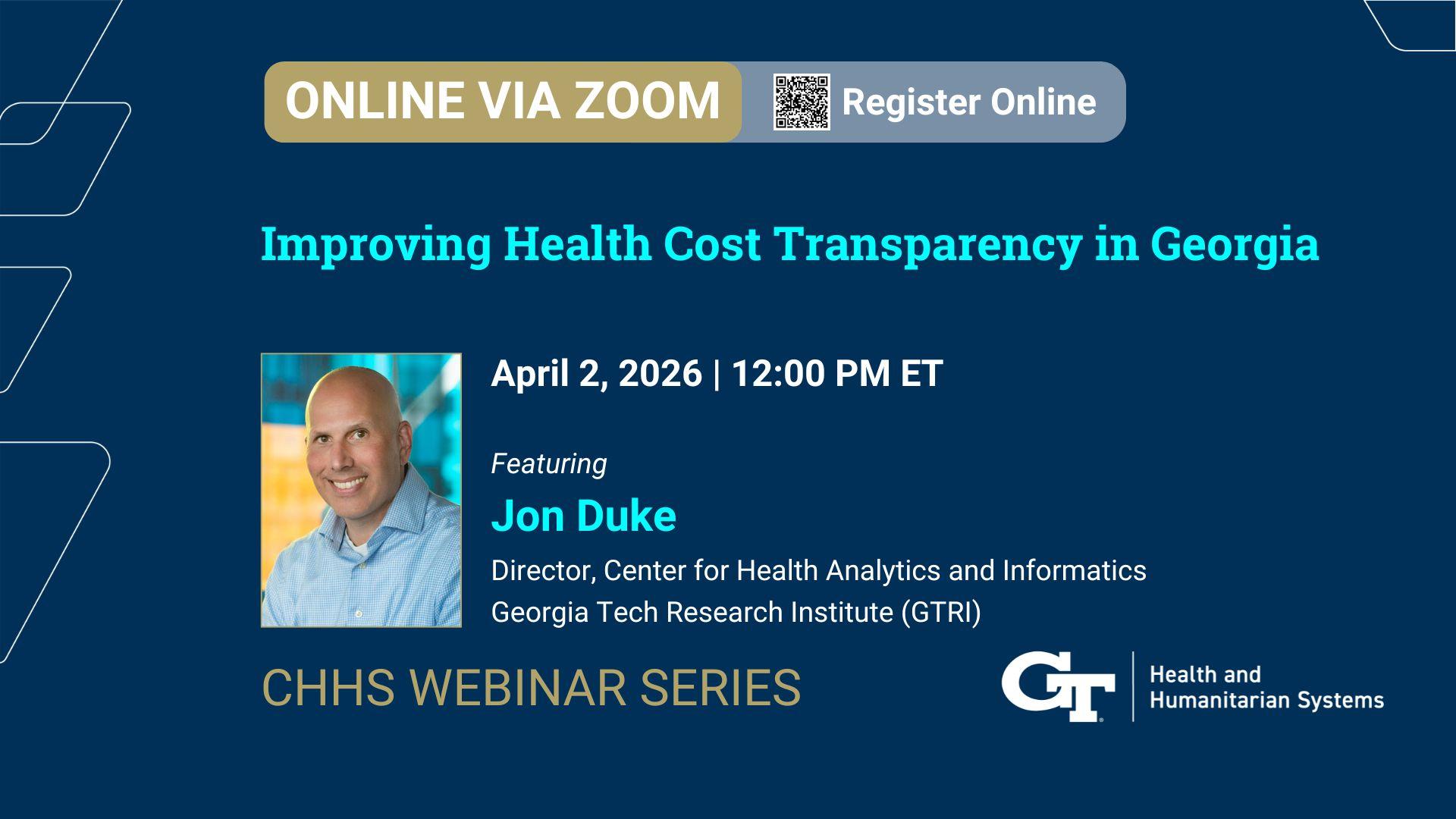 CHHS Webinar Series: "Improving Health Cost Transparency in Georgia"