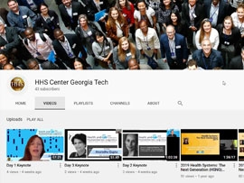 Screenshot of CHHS YouTube Channel landing page